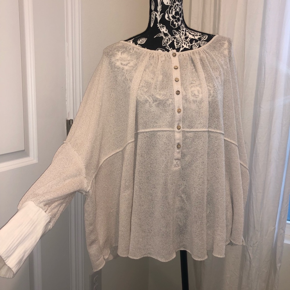 Free people peasant top size large